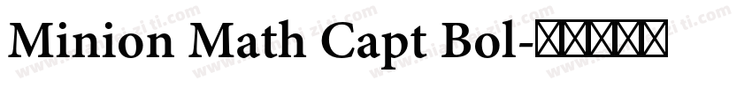 Minion Math Capt Bol字体转换